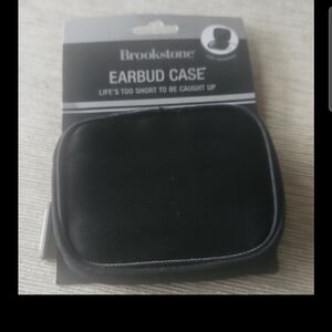 Brookstone Black Earbud Travel Case.